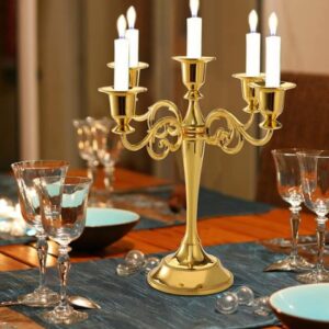 Gold 5 Stick Candelabra