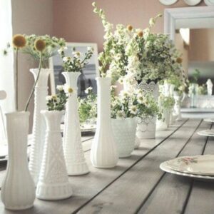 Milk Glass Bud Vases