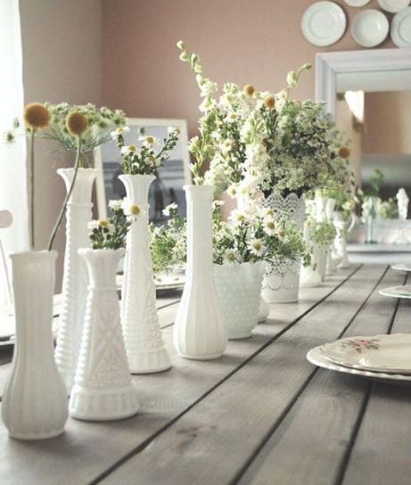 Milk Glass Bud Vases
