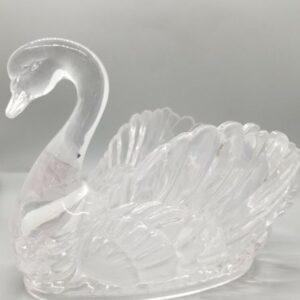 Clear Swan Vase