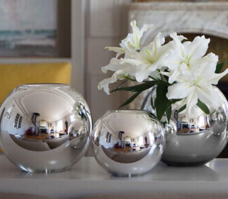 Silver Globe Vase