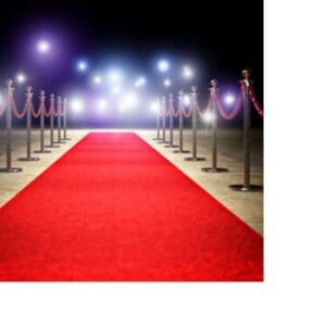Red Rope Stanchions Set